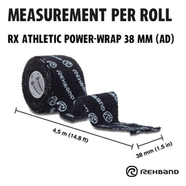 Taśmy treningowe Rehband RX Athletic Power Wrap 38mm x3 - czarny zestaw