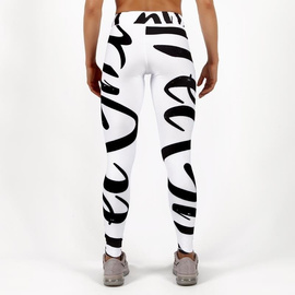 Legginsy damskie Trec Girl 12 biało-czarne