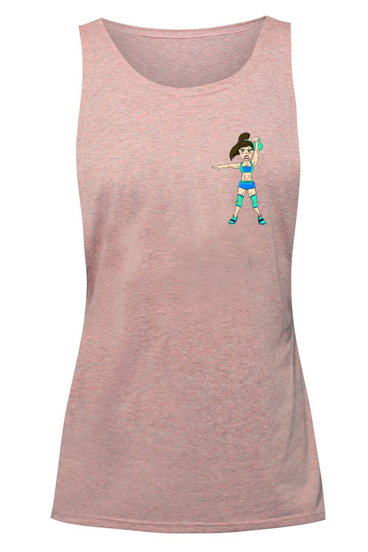 Tank Top Damski Rep In Peace Deep Cut OHS Small Print Różowy Melanż