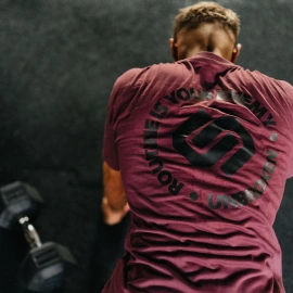 Koszulka Męska Unbroken Circle Oversize - Cherry