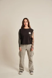 Women's Thundernoise Caffeine & Weights Cropped Tank Top