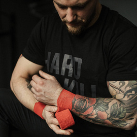 Taśmy sportowe Unbroken Tear Tape - paczka 24 szt. czerwone i czarne