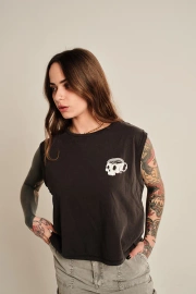 Women's Thundernoise Caffeine & Weights Cropped Tank Top