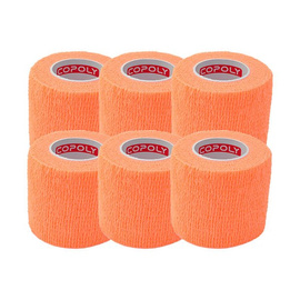  6x Copoly Cohesive Tape 5 cm Orange