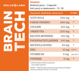 Solve Labs BRAIN TECH 60 caps
