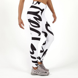 Legginsy damskie Trec Girl 12 biało-czarne