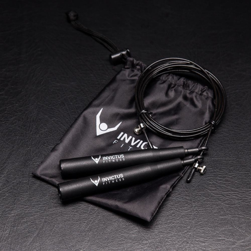 Skakanka Invictus Fitness Elite Speed Rope II 3 m czarna