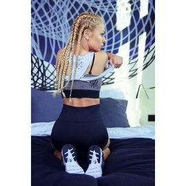 Spodenki Damskie Wake Up And Squat BASIC Black White