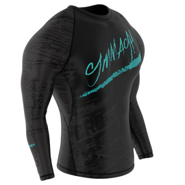 Longsleeve SMMASH Compression wallside czarno-niebieski