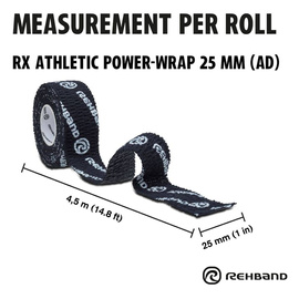 3x Rehband Rx Athletic Power Wrap 25 mm