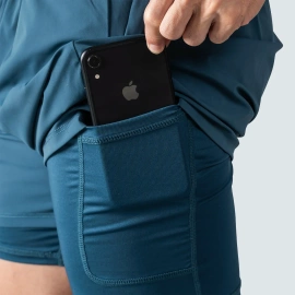 Spodenki męskie Picsil Performance Shorts 2 w 1 AW25 Niebieskie