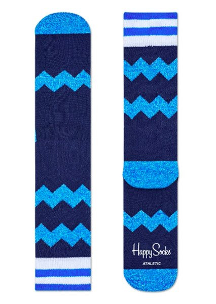 Happy Socks Athletic Zig Zag Blue