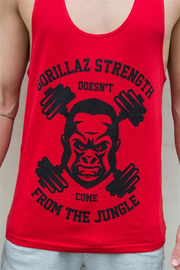 Tank Top WU amp S GORILLAZ STRENGTH Red