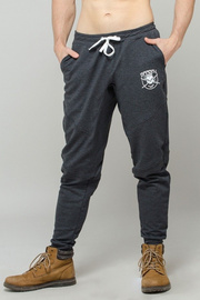 Spodnie Dresowe Męskie Rep In Peace Barbell Squad Szary Melanż