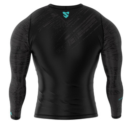 Longsleeve SMMASH Compression wallside czarno-niebieski