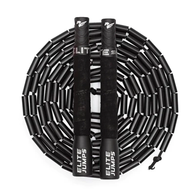 Skakanka Koralikowa Elite Jumps Freestyle Beaded - Long Handles Czarna