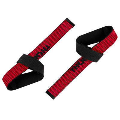 Paski treningowe Thorn Fit Lifting Straps Anti-Slip - czerwone