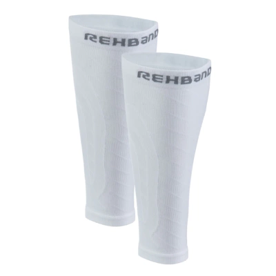Opaski kompresyjne Rehband RX Performance Knitted Calf Sleeves Białe