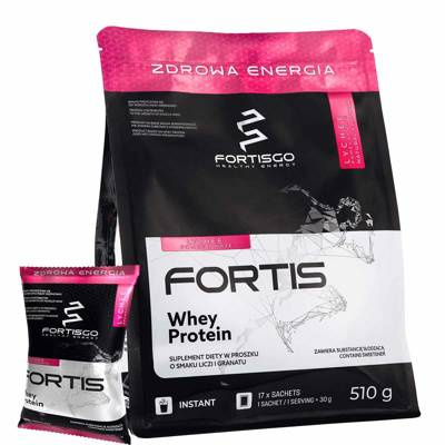 Odżywka białkowa FortisGO - Liczi / granat - 510g