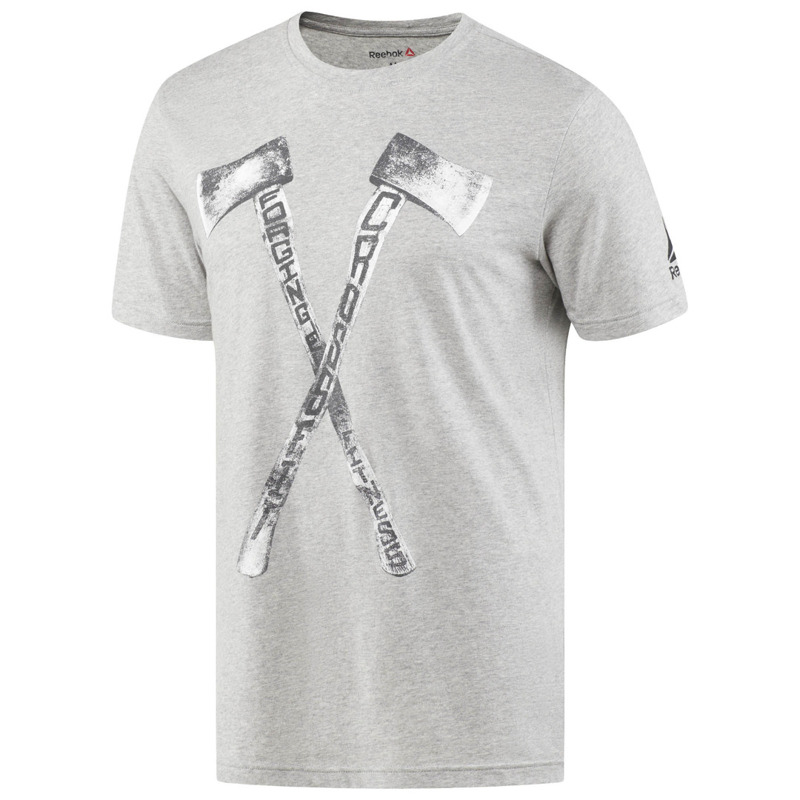 Koszulka Męska Reebok CrossFit Axe Graphic Szary Melanż