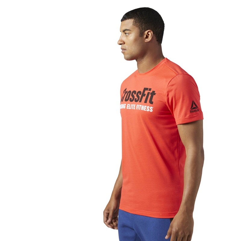 Koszulka Męska Reebok CrossFit Forging Elite Fitness Pomarańczowa
