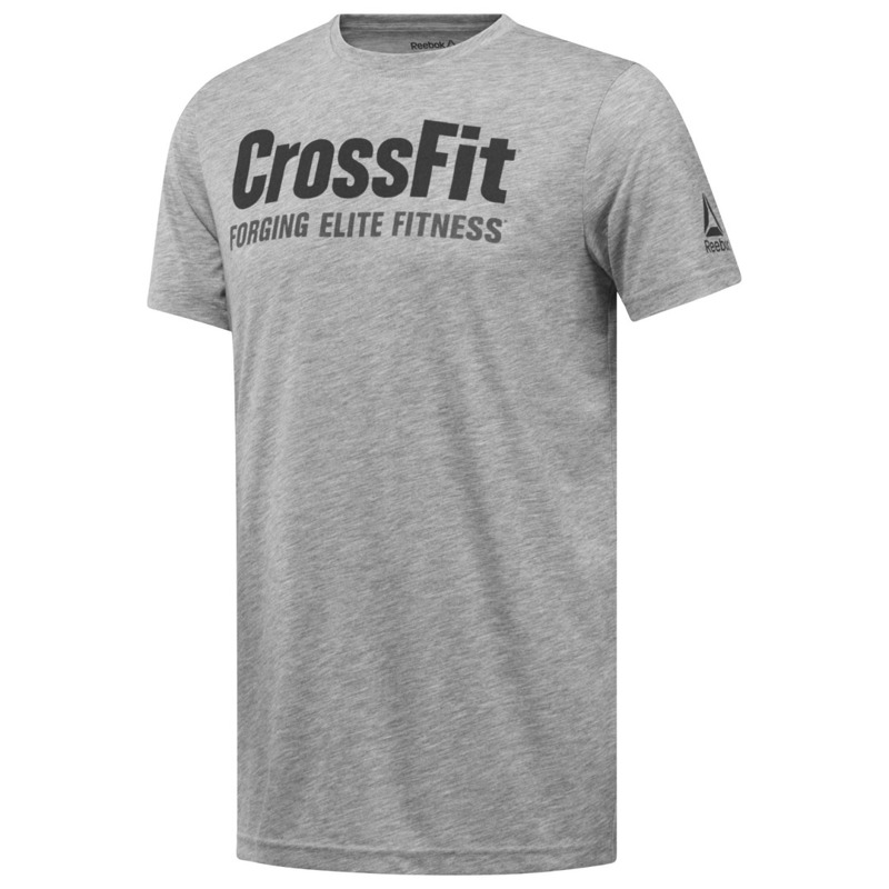 Koszulka Męska Reebok CrossFit Forging Elite Fitness Szary Melanż