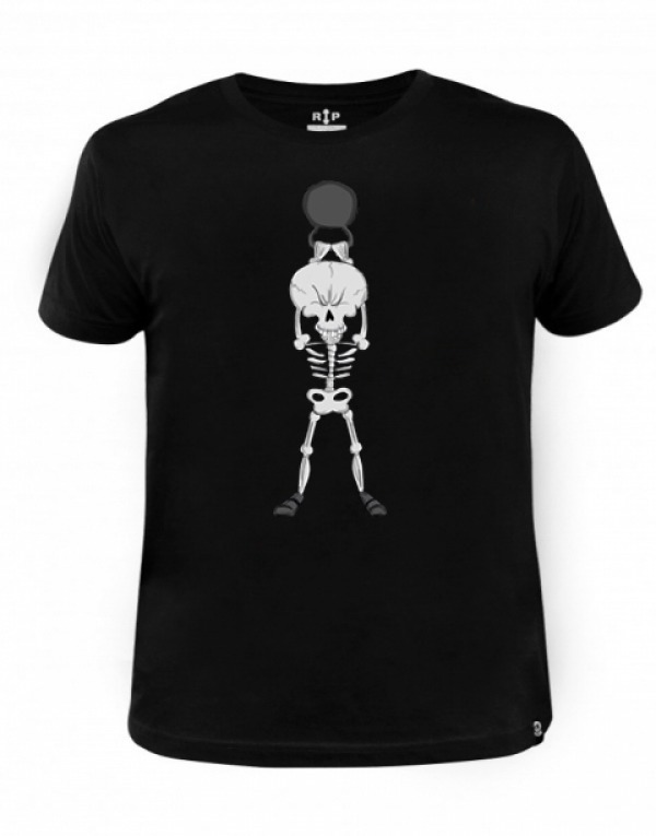 Koszulka Męska Rep In Peace Skeleton Kettlebell