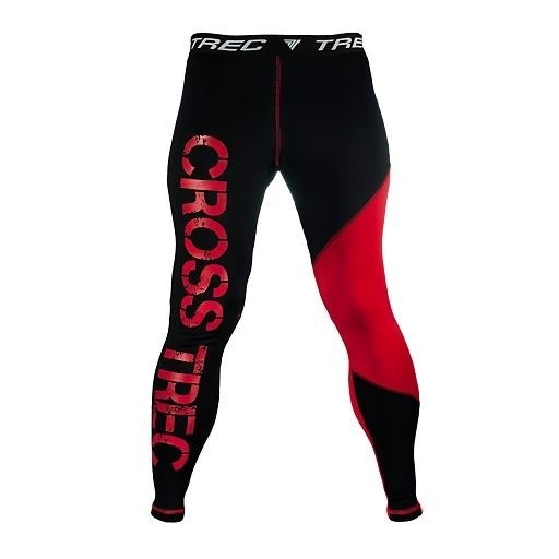 Legginsy męskie CrossTrec pro pants 01 czarno-czerwone