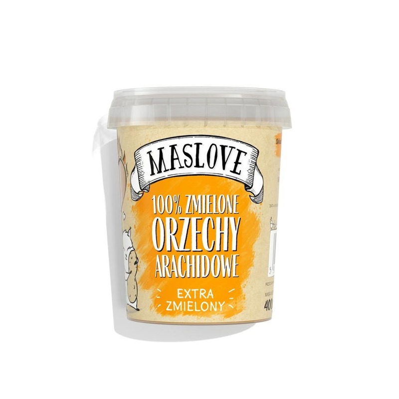 Masło Orzechowe Maslove Arachidowe Extra Zmielone 400 g