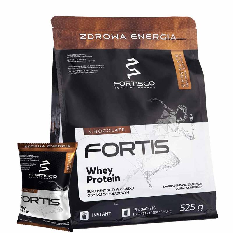 Odżywka białkowa FortisGO - Czekolada - 525g