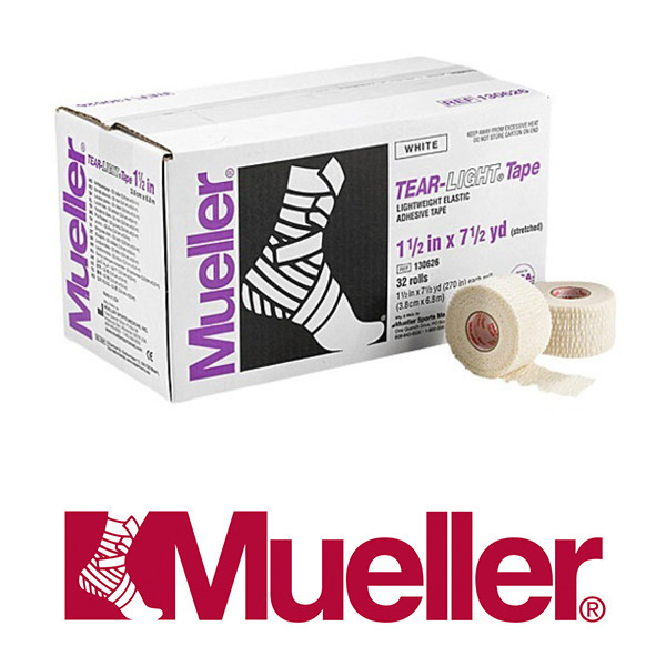 Paczka (24 szt.) Taśm Samoprzylepnych Mueller Tear Light Tape - Szerokość 5 cm Białe