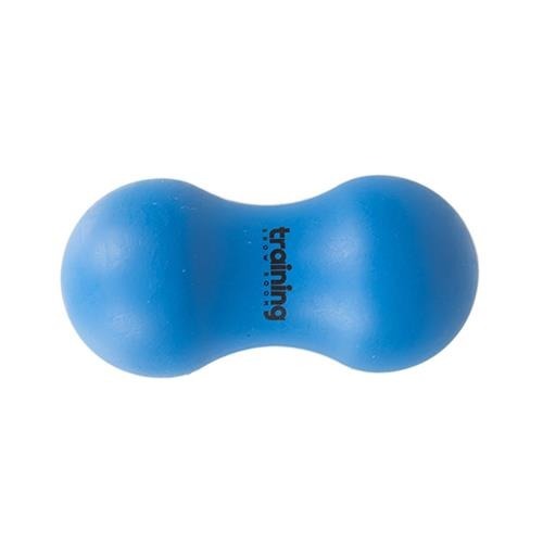 Piłka lacrosse podwójna Training Showroom Peanut Ball Massager 70 mm niebieska