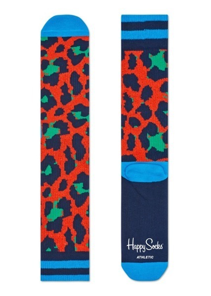 Skarpety Happy Socks Athletic Leopard Czerwone