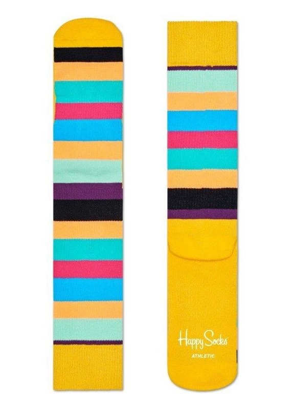 Skarpety Happy Socks athlethic color stripes żółte