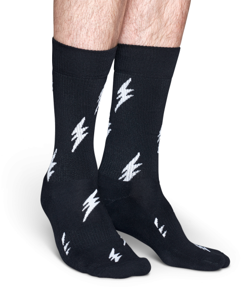Skarpety Happy Socks athlethic flash czarne