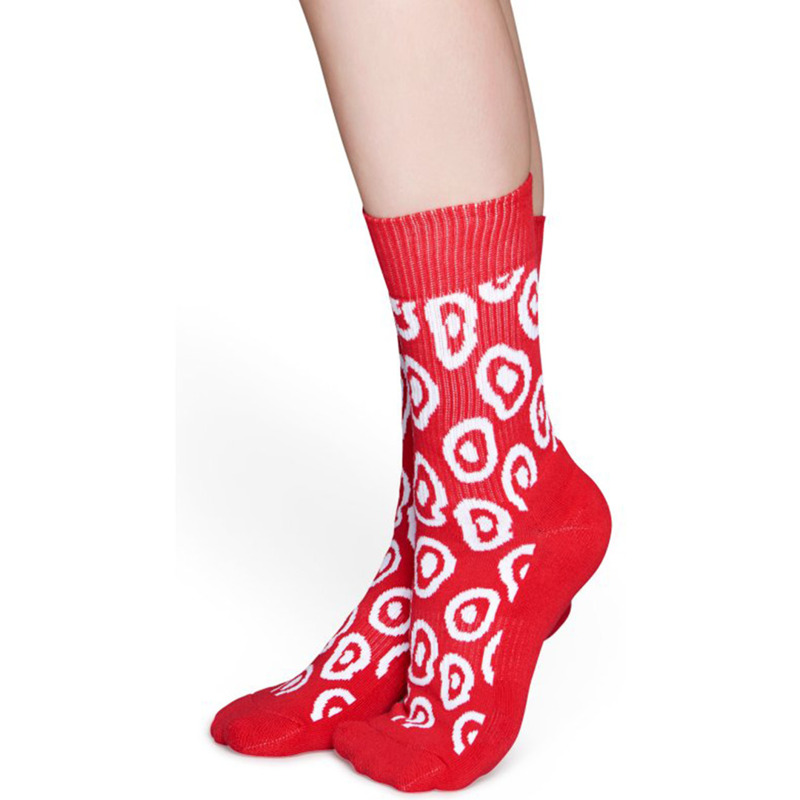 Skarpety Happy Socks athlethic leopard czerwone
