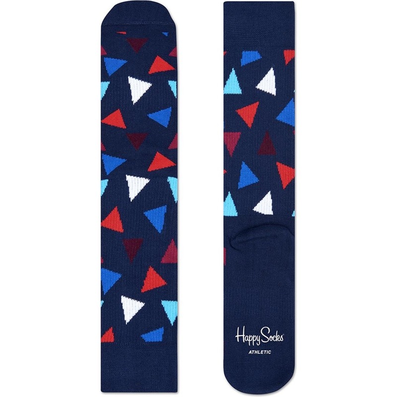 Skarpety Happy Socks athlethic triangles niebieskie