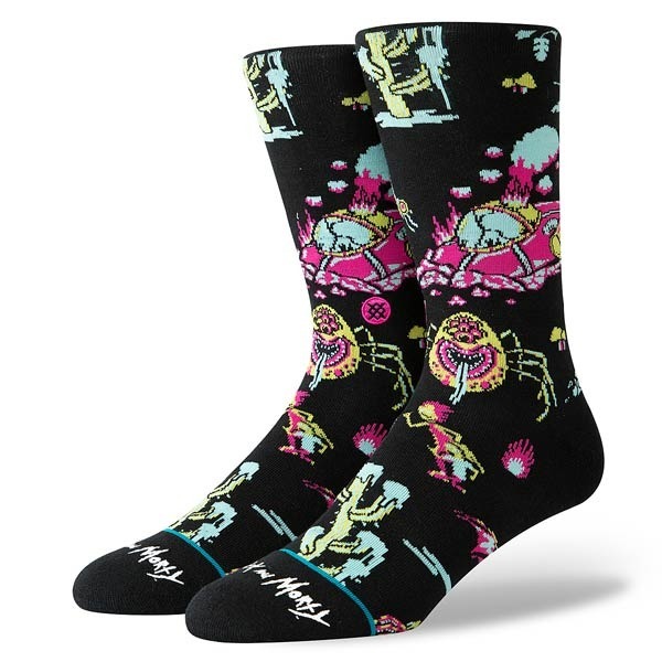 Skarpety Stance Socks Foundation Crash Landing (Rick and Morty) Czarne