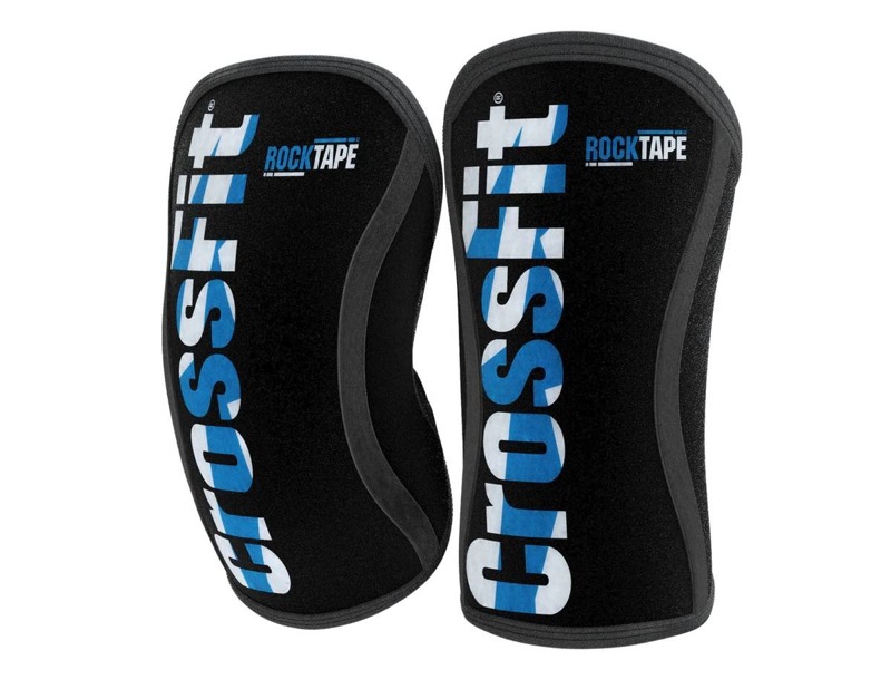 Stabilizatory kolana RockTape CrossFit® Assassins Knee Sleeves 7 mm czarno - niebieskie