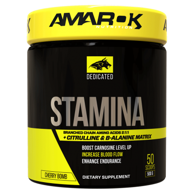 Suplementacja Amarok Dedicated BCAA + Stamina 500g