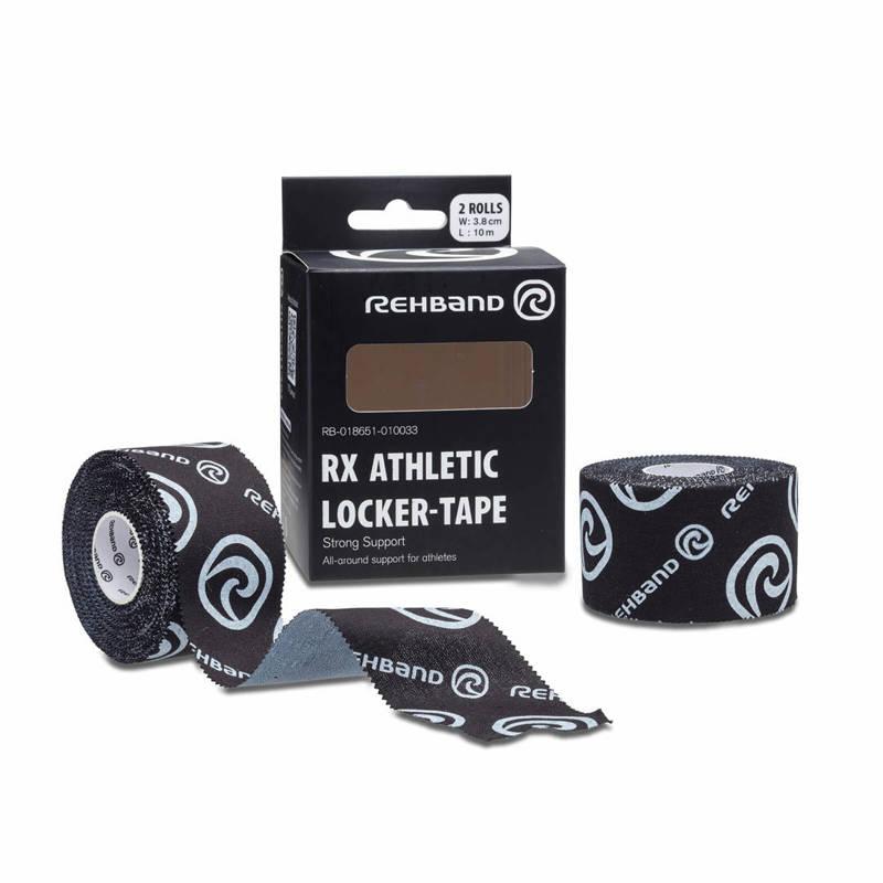 Taśmy treningowe Rehband RX Athletic Locker Tape 38mm x2 - czarny zestaw