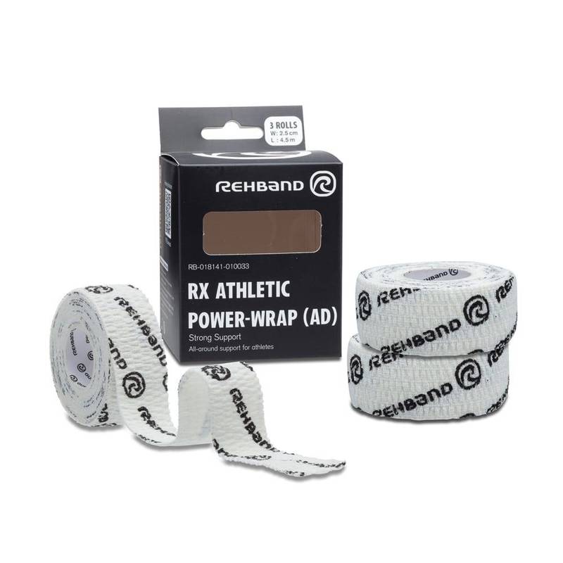 Taśmy treningowe Rehband RX Athletic Power Wrap 25mm x3  - biały zestaw