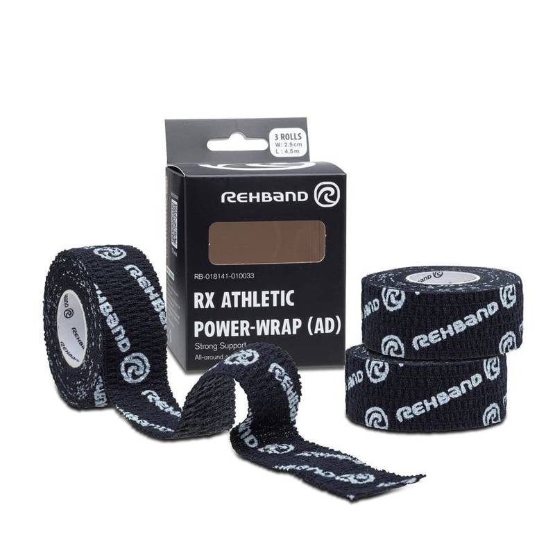 Taśmy treningowe Rehband RX Athletic Power Wrap 25mm x3 - czarny zestaw