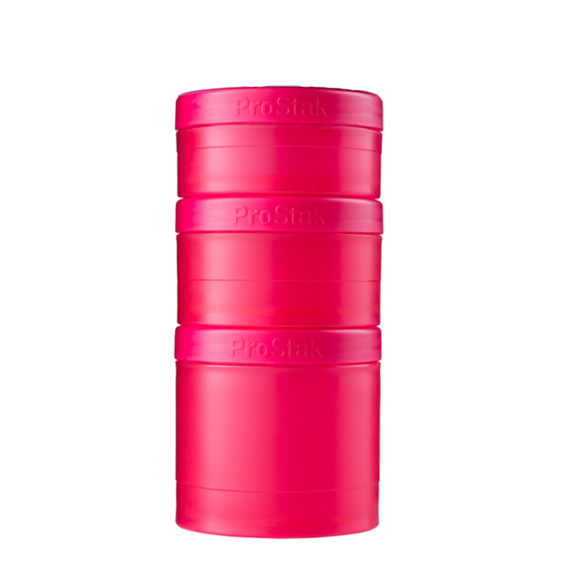 Zestaw 3 Pojemników uzupełniających Blender Bottle Prostak Różowy