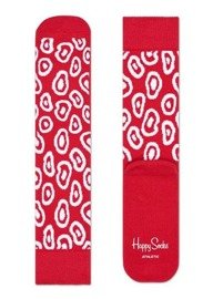 Skarpety Happy Socks athlethic leopard czerwone